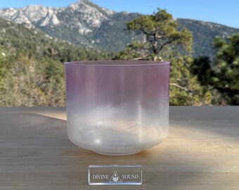 Sacred Feminine Kudaka Island Salt, Pink Aura Gold, Lemon Aura Gold (Base) 8" F +5 Crystal Tones singing bowl