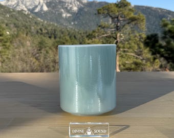 Phenacite, Ocean Gold 6" B 0 Crystal Tones Singing Bowl