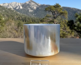 Mt. Shasta Serpentine, Sedona Red Rock, Palladium 8" F# -20 Crystal Tones Singing Bowl