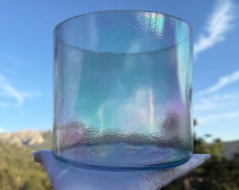 Blue Moonstone, Platinum 7" A +10 Crystal Tones Singing Bowl