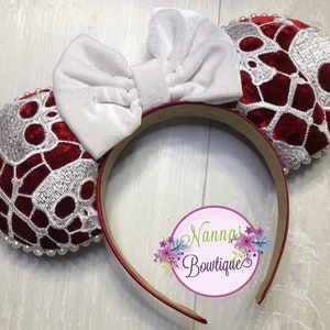 Pirates Skull Lace and Velvet Mouse Ears, Inspired Mickey Ears