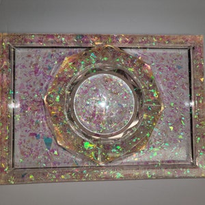 Iridescent Rolling Tray and Ashtray