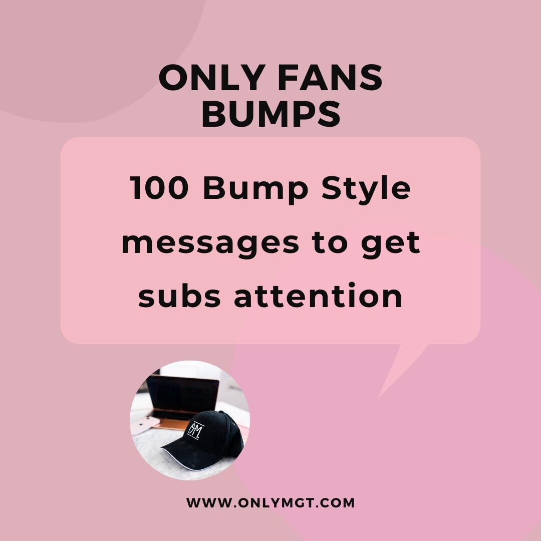 Bubby Message 100 Bump Style Messages to Get Subs Attention - Etsy