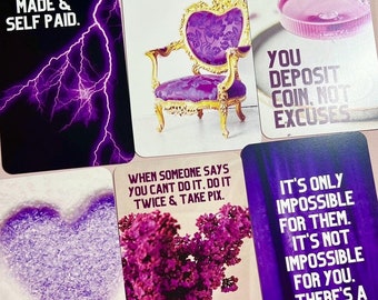 Sassy Bitch Affirmations Oracle Deck, 47 Empowering Girl Boss/ Boss Babe Mantra & Affirmation Cards (CONTAINS PROFANITY!)