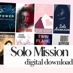 Solo Mission Oracle Deck, Digital Download, DIY/ oracle cards for love and relationship tarot readings, INSTANT AUTOMATIC Printable