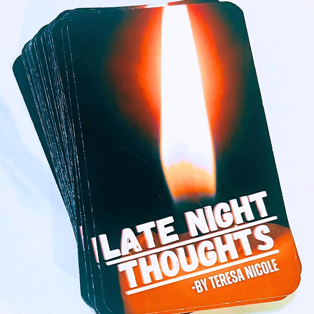 Late Night Thoughts Relationship Oracle Deck for Lovers in Separation, 48 Love Message Oracle Cards