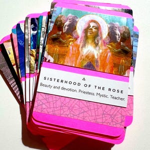 Handmade Scrapbook Style Oracle Cards for Psychic Readings & Craft Projects,  Pocket/ Travel Sized Oracle Deck, Mixed Magpie Oracle Cards