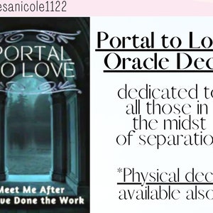 Portal to Love Oracle Deck, Digital Download, DIY/ Oracle Cards for