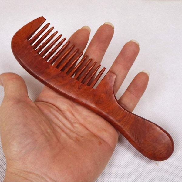 Natural Red Sandalwood Comb Massage No Static Portable Hair Brush Health Care Gift Head Massager