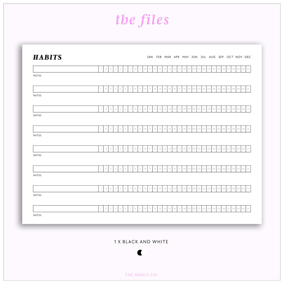 Printable Habit Tracker Habit Tracker iPad Habit Tracker Tablet Habit ...