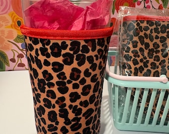 Cheetah Iced Coffee Sleeve  | Insulated Drink Sleeve