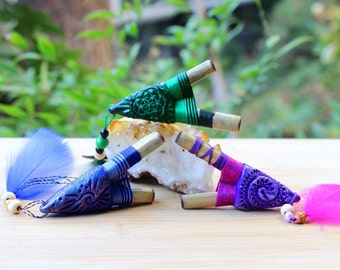 KURIPE - / Szamański (bambusowy) aplikator tabaki / samoaplikator do Rapé