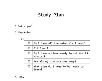Studieplan Alternativ 1 - högskola, produktivitet, ADHD, exekutiva funktioner, gymnasium