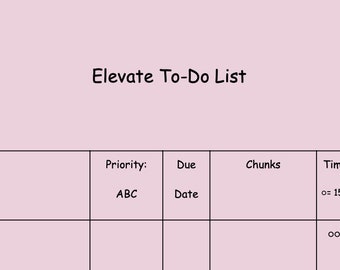 Elevate Att-göra-lista - ADHD, hjälp med exekutiva funktioner, skola, högskola, produktivitet