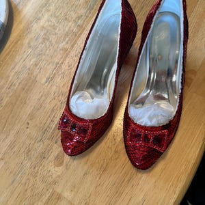 Custom Ruby Sequin Heels immagine 9