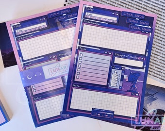 90s Windows Planner Pad | 8.5x6 Inches | Satellite Stationary Set