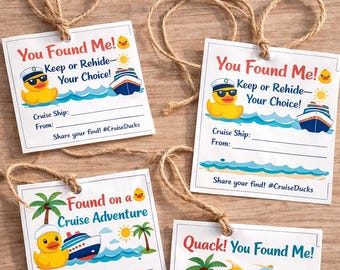 Etiquetas imprimibles de Cruise Duck: 10 por página / 3 diseños / Juego Cruise Ducks / Descarga instantánea / Actividad familiar de crucero