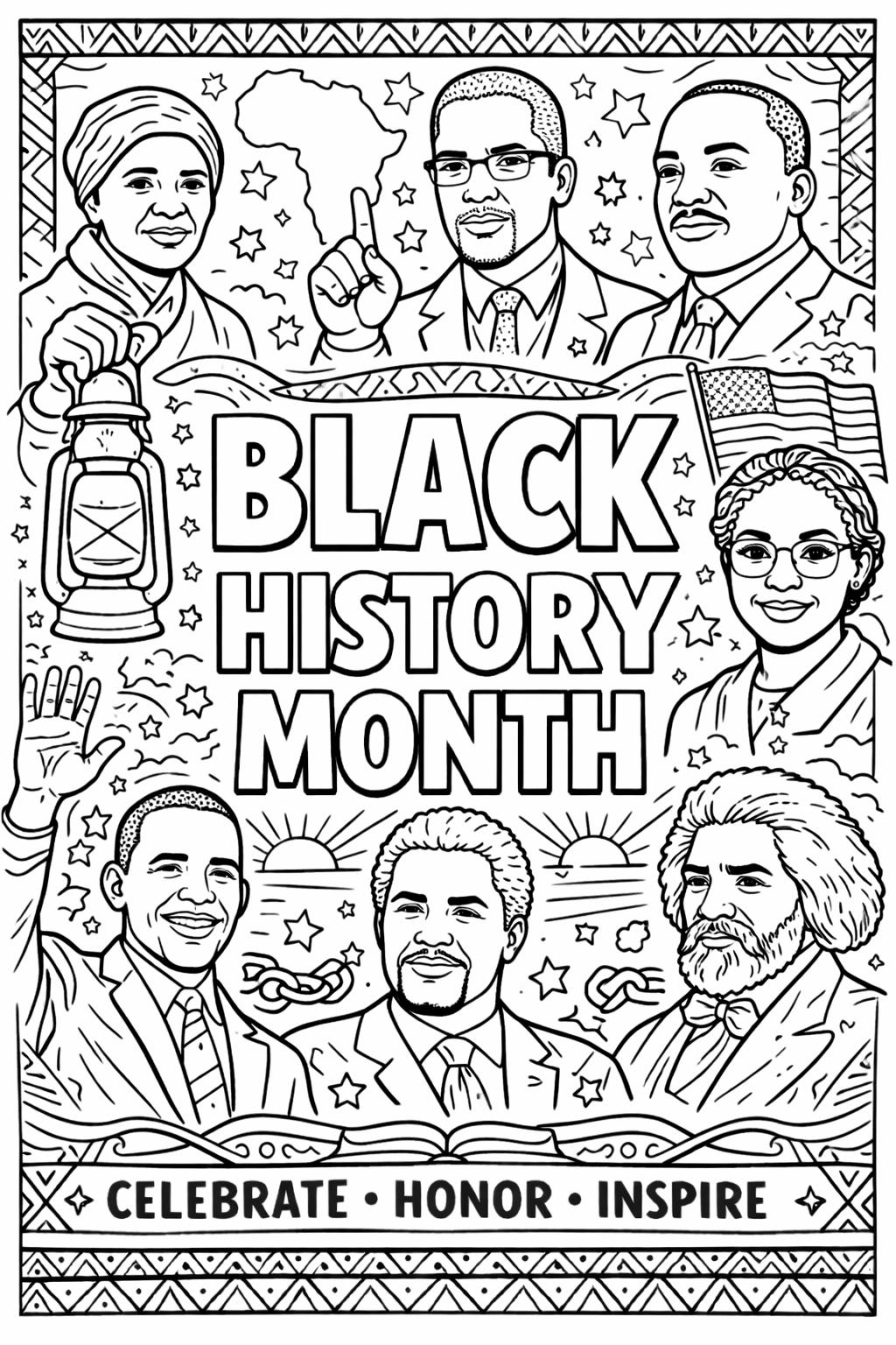 Black History Month Coloring Pages for Kids | Printable Classroom ...