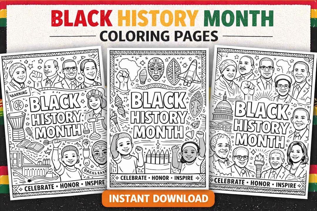 Black History Month Coloring Pages for Kids | Printable Classroom ...