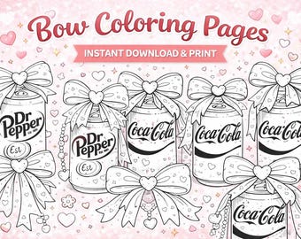 Dibujos de lazos para colorear para niños y adolescentes / Dibujos de lazos modernos / Dibujos de lazos para colorear con estética linda / Dibujos de lazos para imprimir