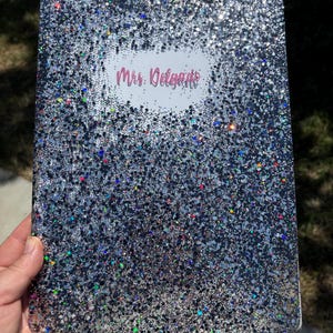 Personalized Glitter Clipboard, Custom Sparkle Clipboard for Teachers Nurses Students, Cute Office Supplies Gift for Her,