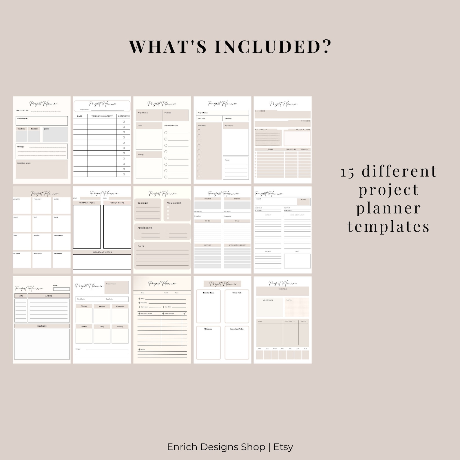 Project Management Templates Bundle Project Planner Template Project Project Management Templates Bundle Project Planner Template Project
