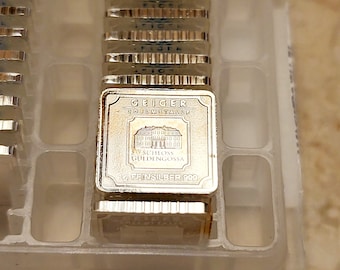 1 Gram Silver square bar - Geiger Edelmetalle Fractional Silver