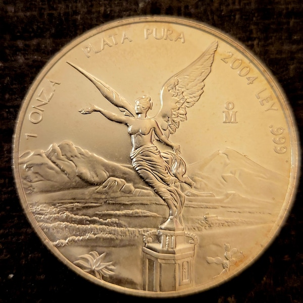 2004 1 Oz Silver MEXICAN LIBERTAD Plata Pura