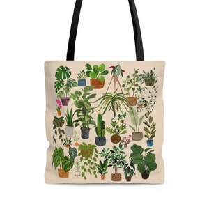 Just One More Plant Tote Bag Plant Lover Gift Cute plant Tote Bag Eco Print plant mom bag Monstera plant Plant parenthood house plants gift