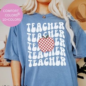 Teachers retro shirt, Retro Teach Shirt for Teachers, Comfort Colors Teacher Tee for Women, Retro Teacher Shirt, Teacher Appreciation Gifts