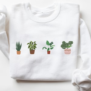Plant Lover Sweatshirt, Botanical Crewneck Jumper, Gardening Pullover, Nature Inspired Shirt, Cozy Plant Sweatshirt