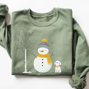 Snowman Christmas shirt Christmas Snowman Sweatshirt Christmas Sweatshirt for women Holiday Crewneck, Christmas Dog Shirt for Dog Lovers