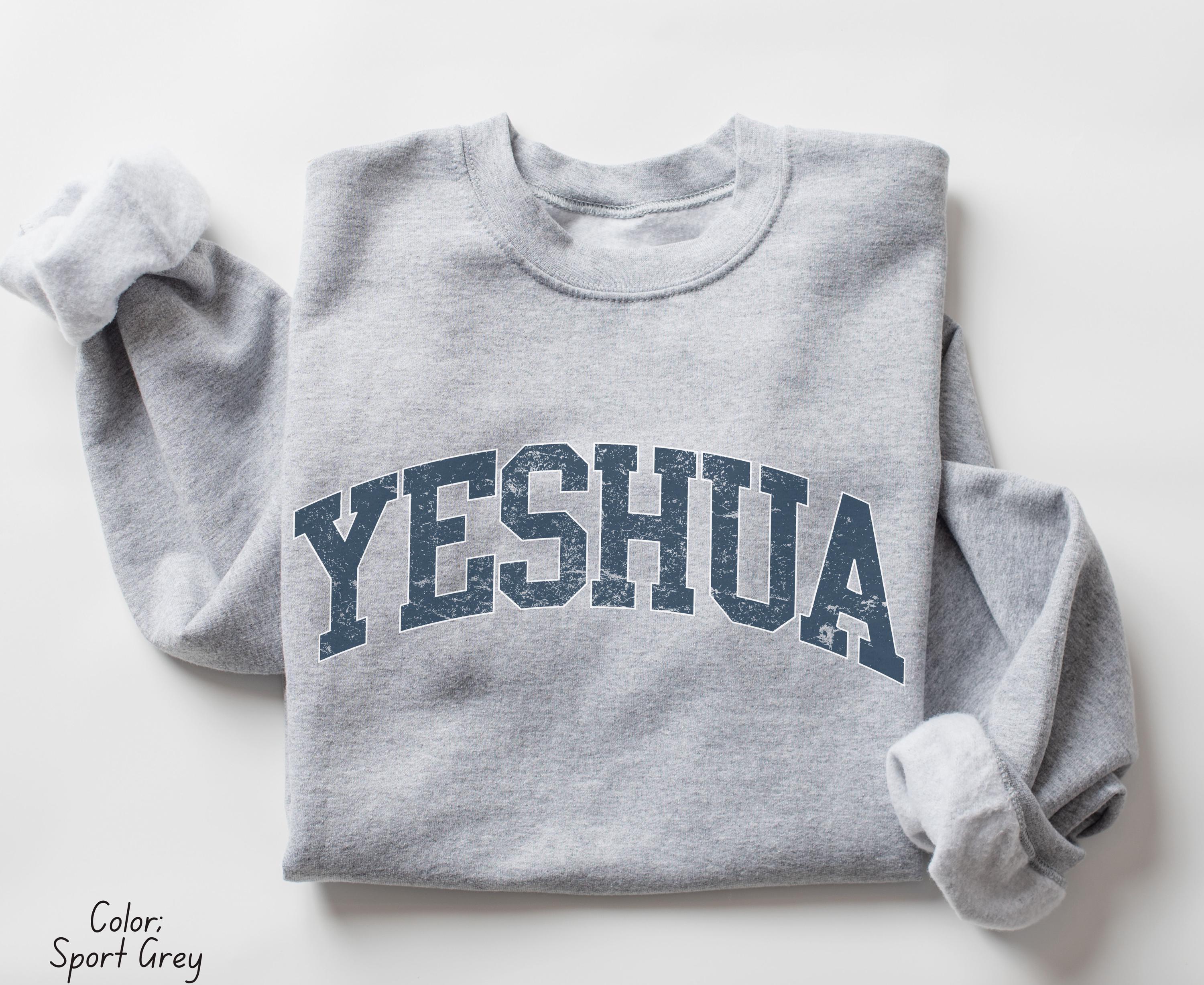 Style vintage Yeshua chrétien sweat-shirt religieux vêtements religieux vêtements bibliques Streetwear chrétien verset de la Bible chemise cadeau religieux culte