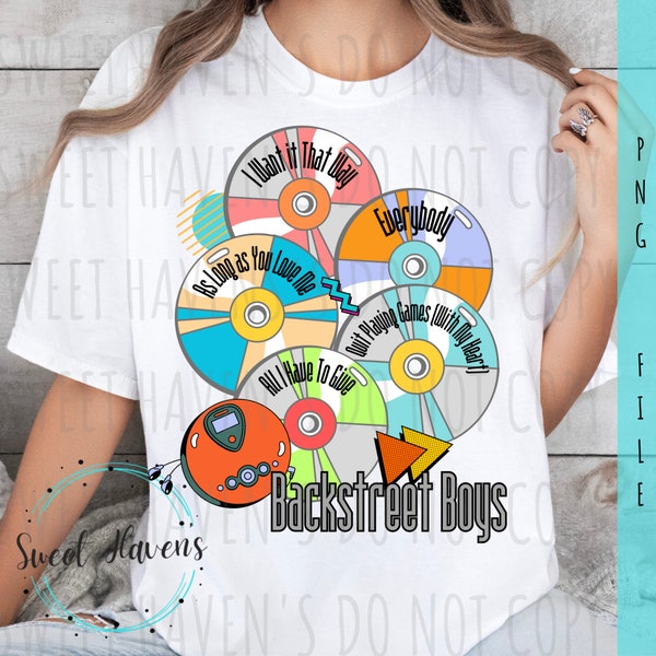 90’s boy band CDs PNG Backstreet Boys PNG sublimation