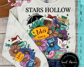 Star PNG Coffee lovers Sublimation, floral PNG SH instant download