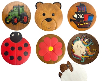 Kinderhocker, Holzhocker, Kinderhocker, handbemalt