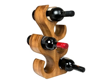 wine bottle rack holder unique and handmade by Crafty Artisan