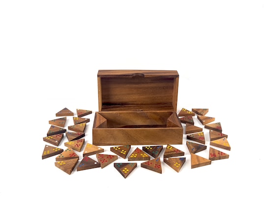 LOGOPLAY Triomino - Jeu De Société Domino Triangle En Bois Coloré
