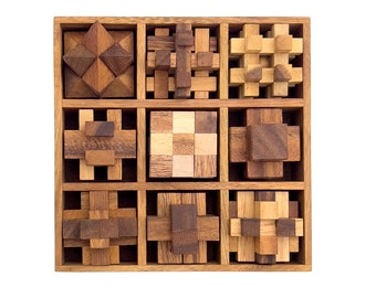 Wooden Puzzle box,  brain-teaser, IQ games, wood puzzle 3D, great for adults perfect Christmas present for the family
