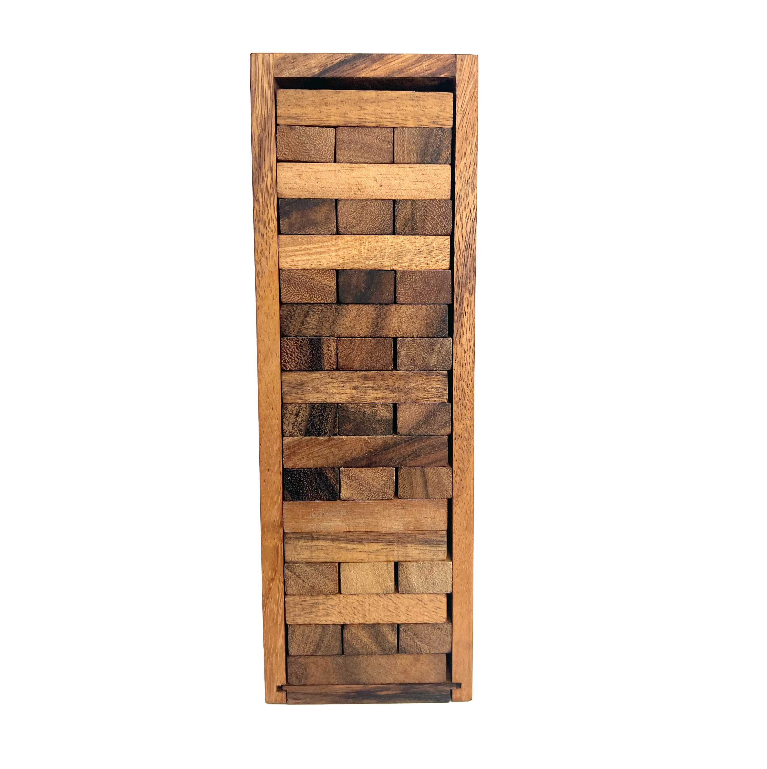 Hand Crafted Wooden Jenga Game Set Etsy UK