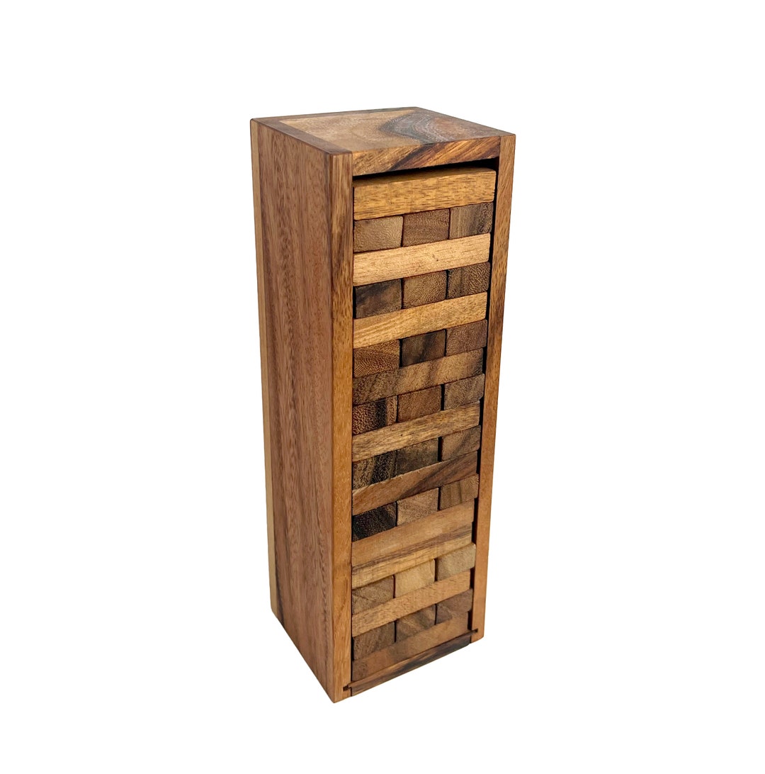Hand Crafted Wooden Jenga Game Set Etsy UK