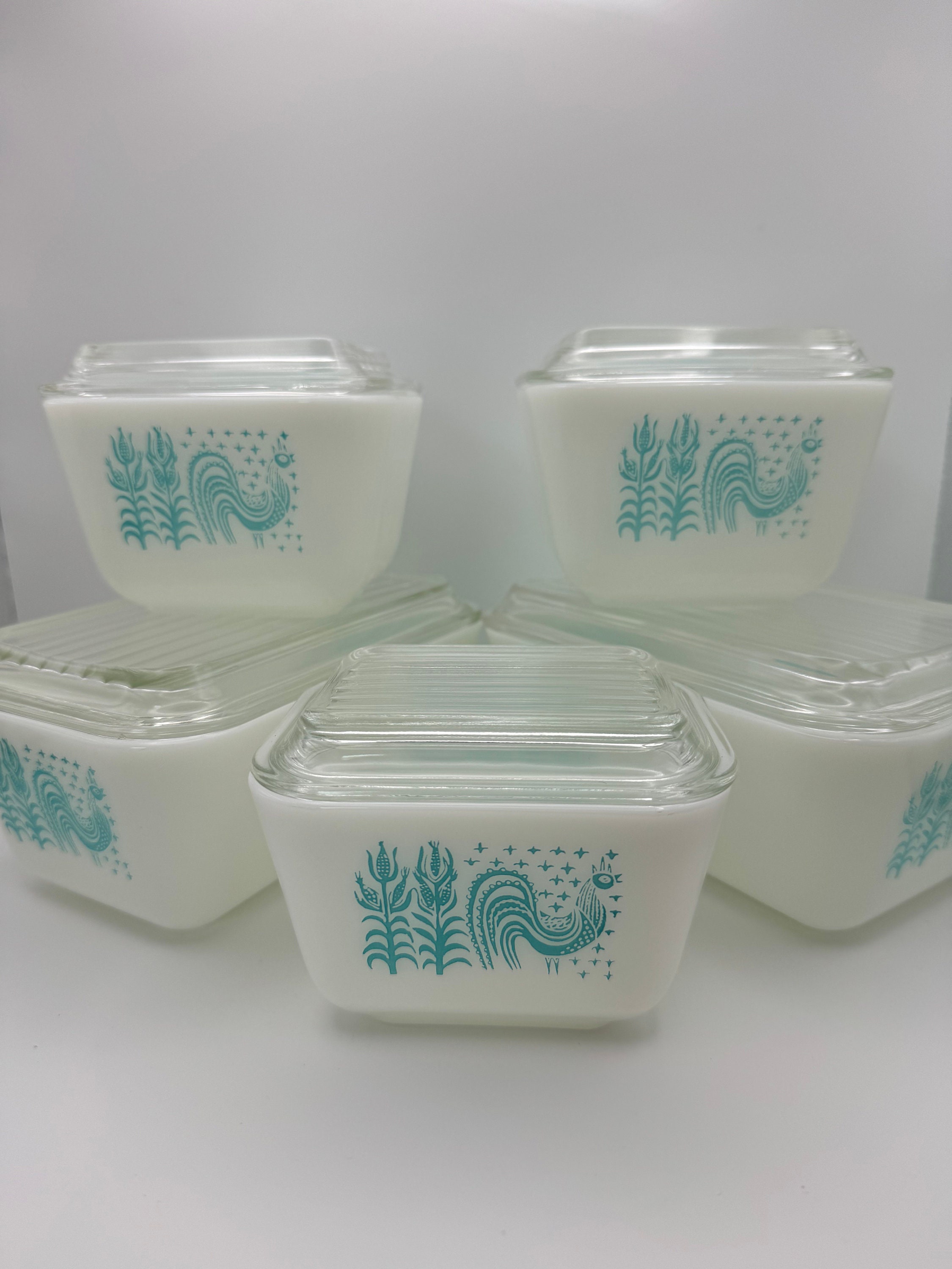 Pyrex Aqua Rooster - Etsy