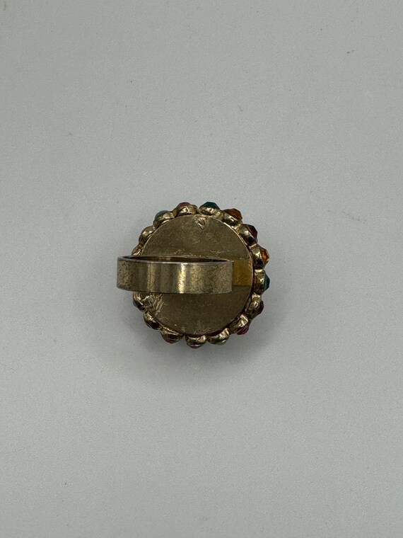 Vintage Rainbow Domed Statement Ring - image 8