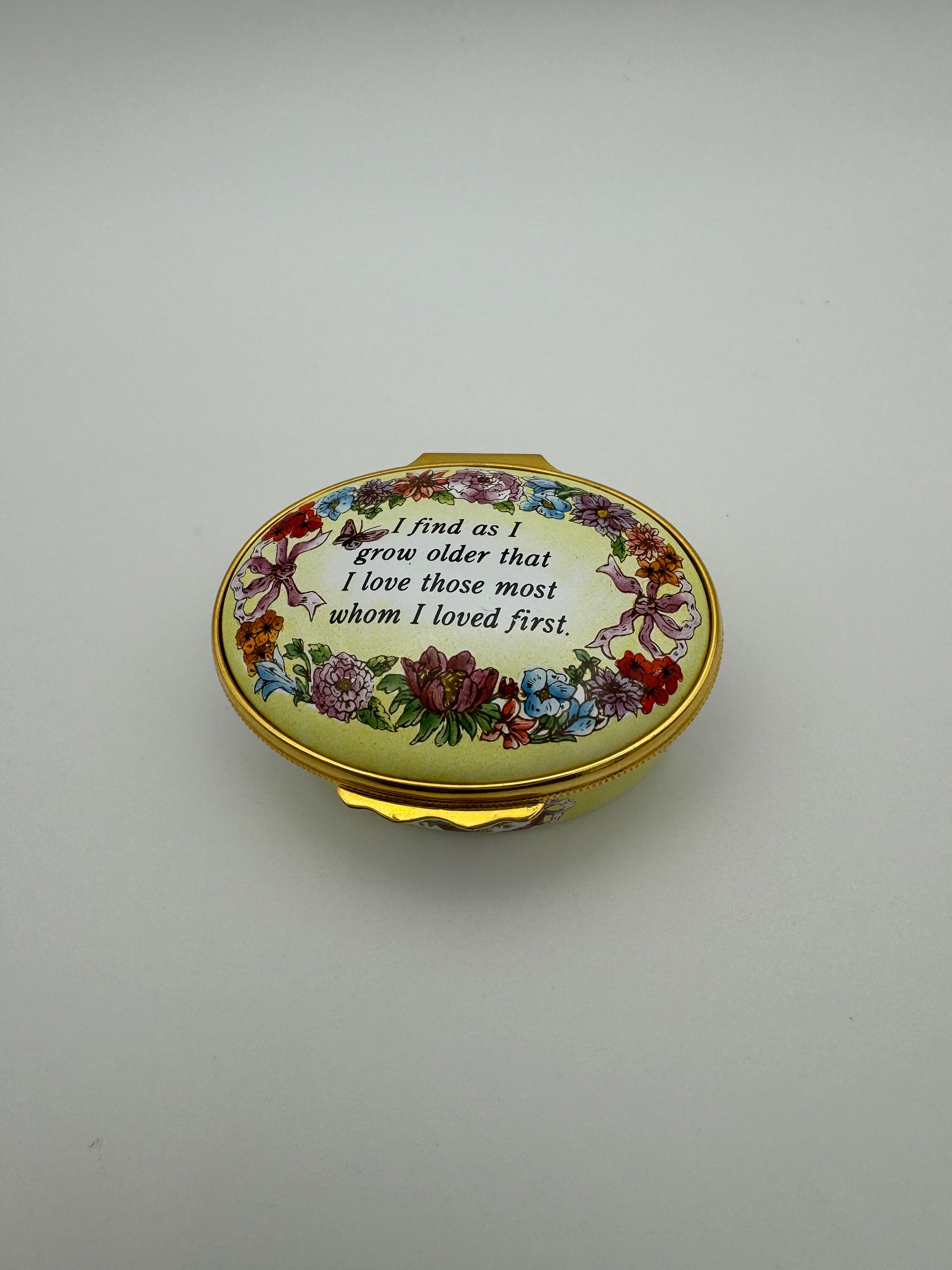 Halcyon Days Thomas Jefferson Enamel box in association with the Horchow Collection.