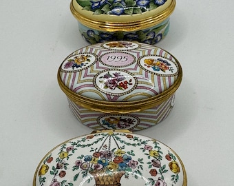 Rare Halcyon Days Enamels Pooh w/ Honey Pot Box Disney Pooh