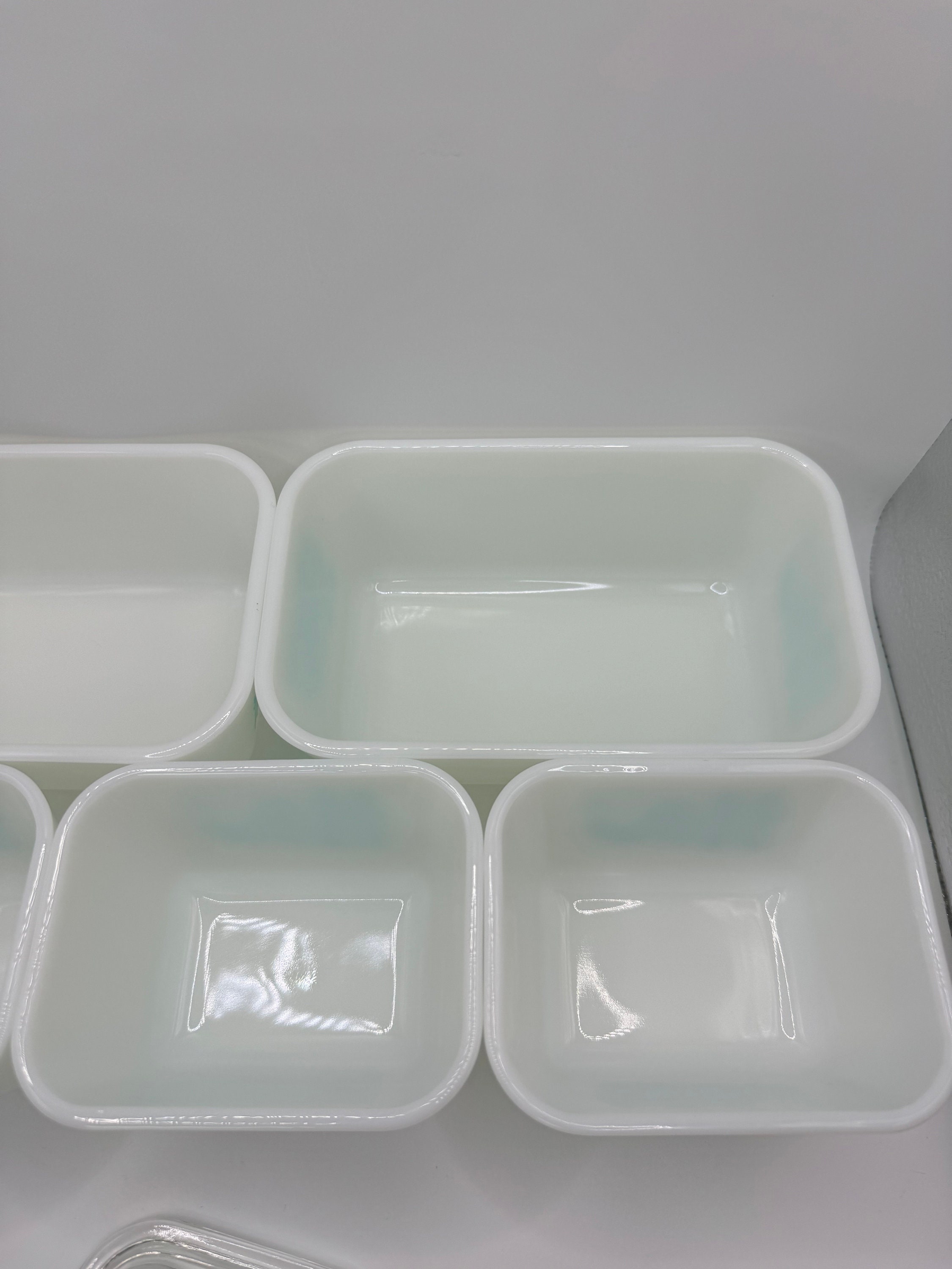 Pyrex Amish Butterprint Rooster Refrigerator Dish Set of 5- Aqua ...
