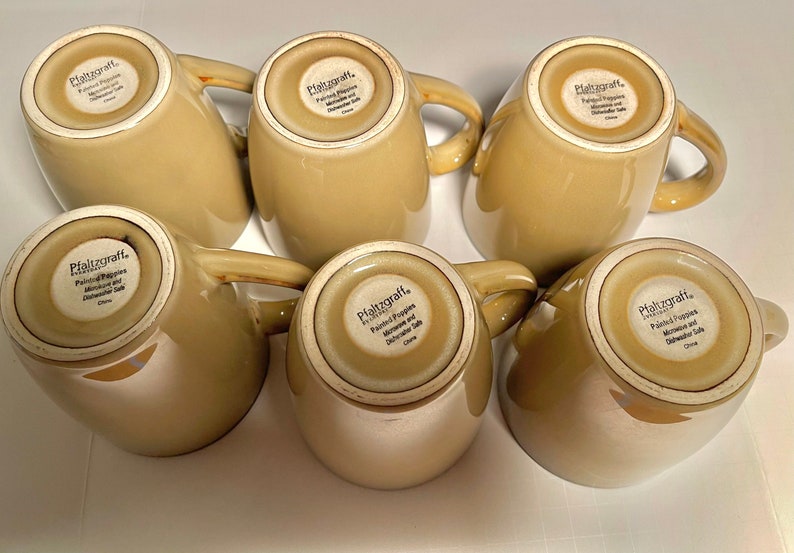 Pfaltzgraff Painted Poppies Mugs