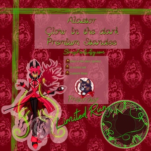 Hazbin Hotel - Alastor Glow In The Dark Standee Preorder
