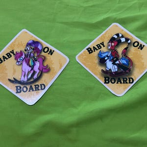 Helluva Boss - Naklejki na zderzak z winylu Baby On Board 5”x 5”