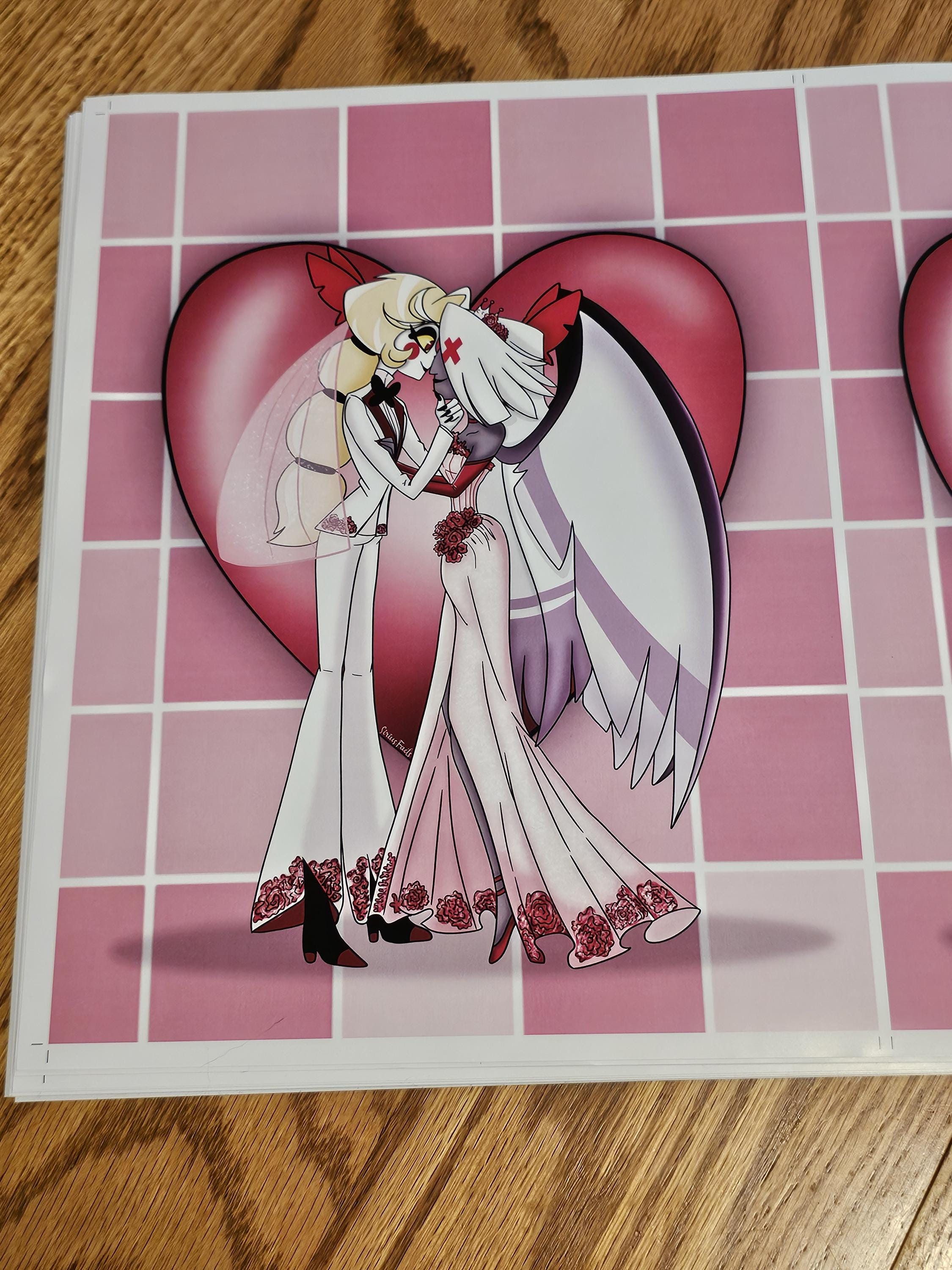 Hazbin Hotel - Charlie and Vaggie (craggie) Wedding Print 8x10 Glossy ...